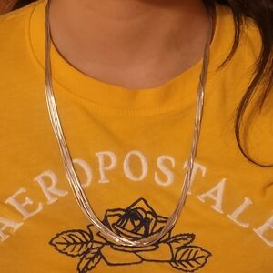 Multi Strand Liquid Sterling Silver Necklace